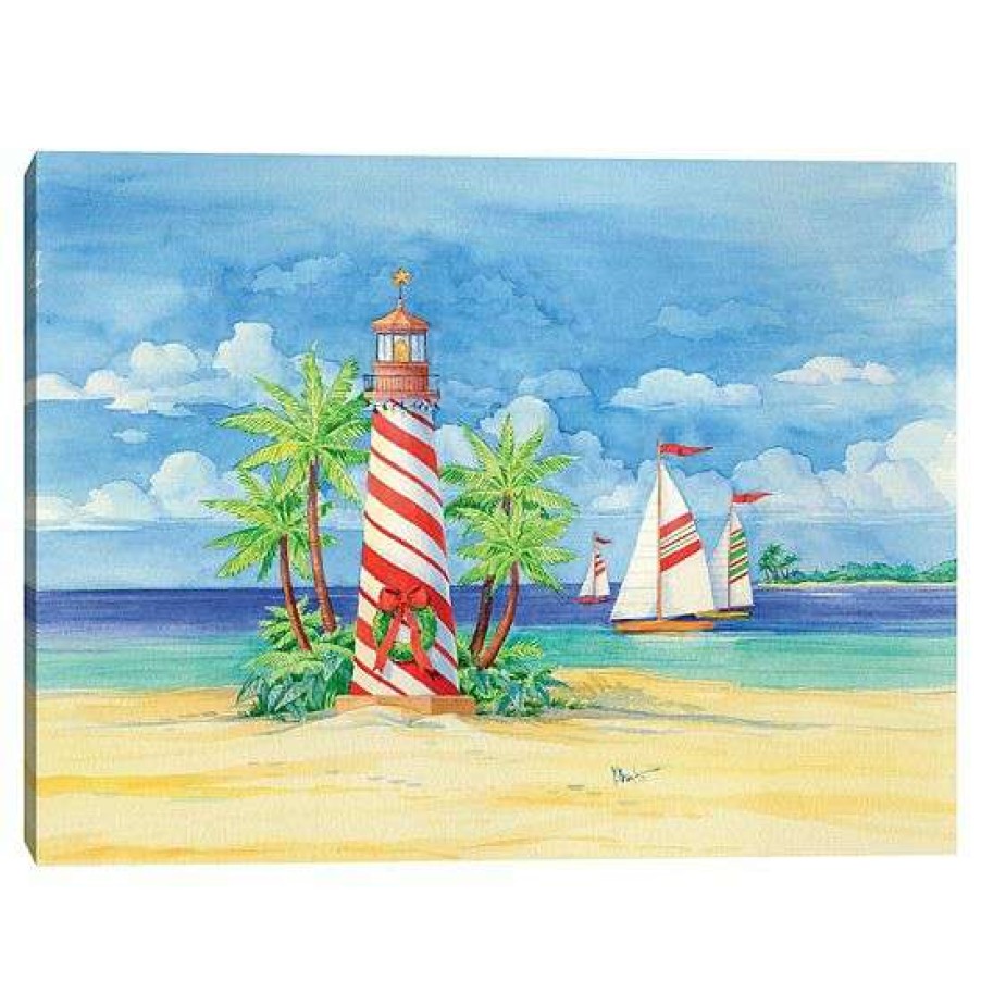 Home Decor * | Master Piece Peppermint Bay Lighthouse Wall Decor