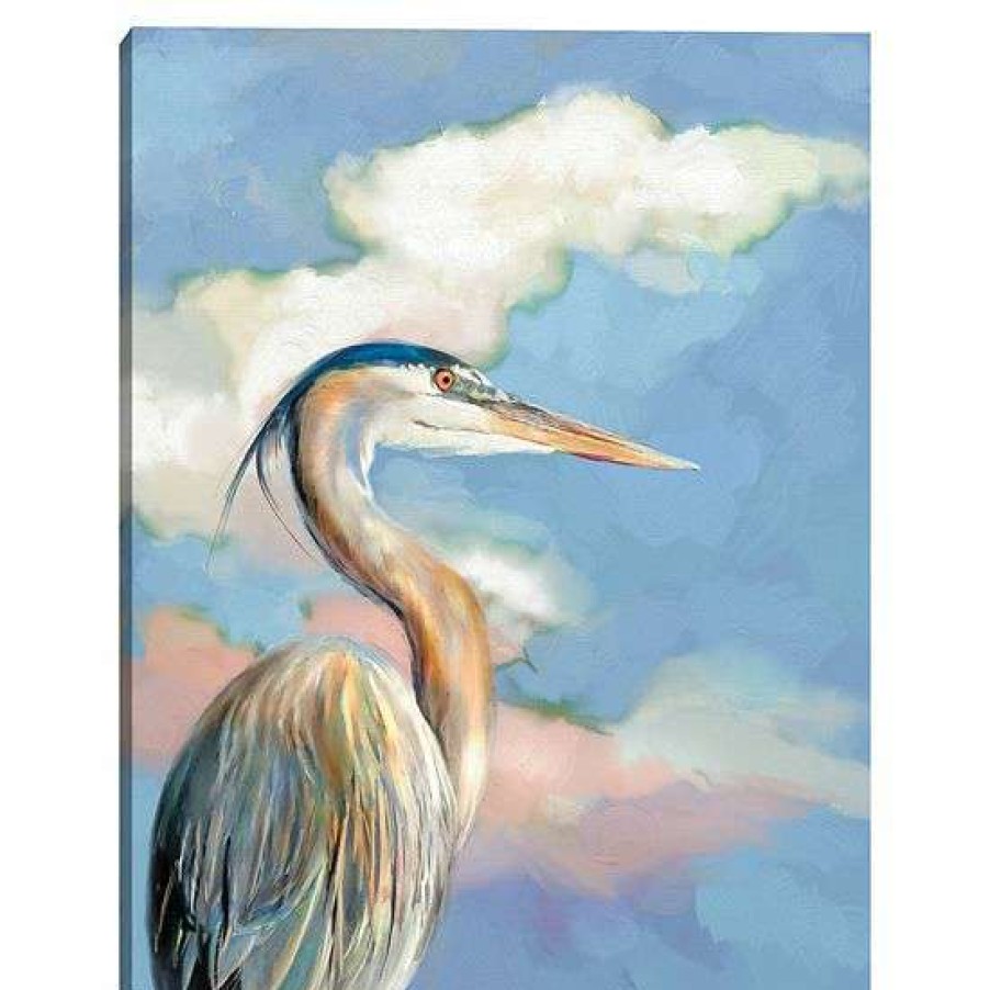 Home Decor * | Master Piece Heron Portrait Canvas Wall Art By Studio Arts