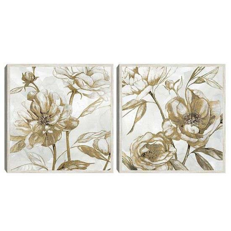 Home Decor * | Master Piece Peony Glitz Framed Wall Art