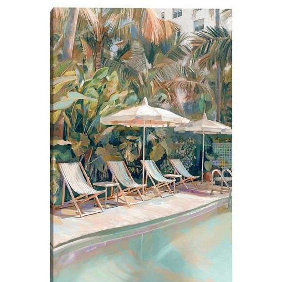 Home Decor * | Master Piece Poolside Canvas Wall Art By Studio Arts