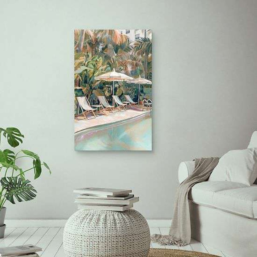 Home Decor * | Master Piece Poolside Canvas Wall Art By Studio Arts