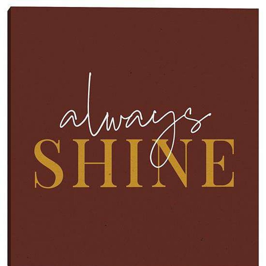 Home Decor * | Master Piece Always Shine Daily Affirmations Iii Canvas Wall Art