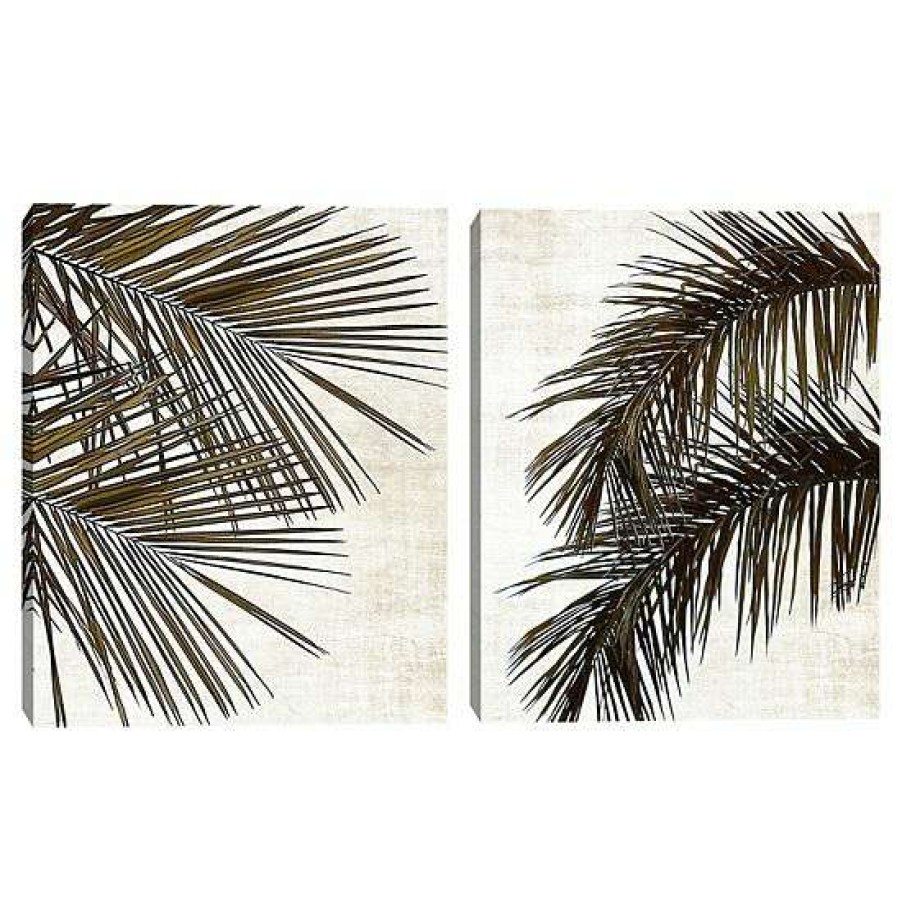 Home Decor * | Master Piece Palm I & Ii By Natalie Carpentieri Canvas Wall Art 2-Piece Set