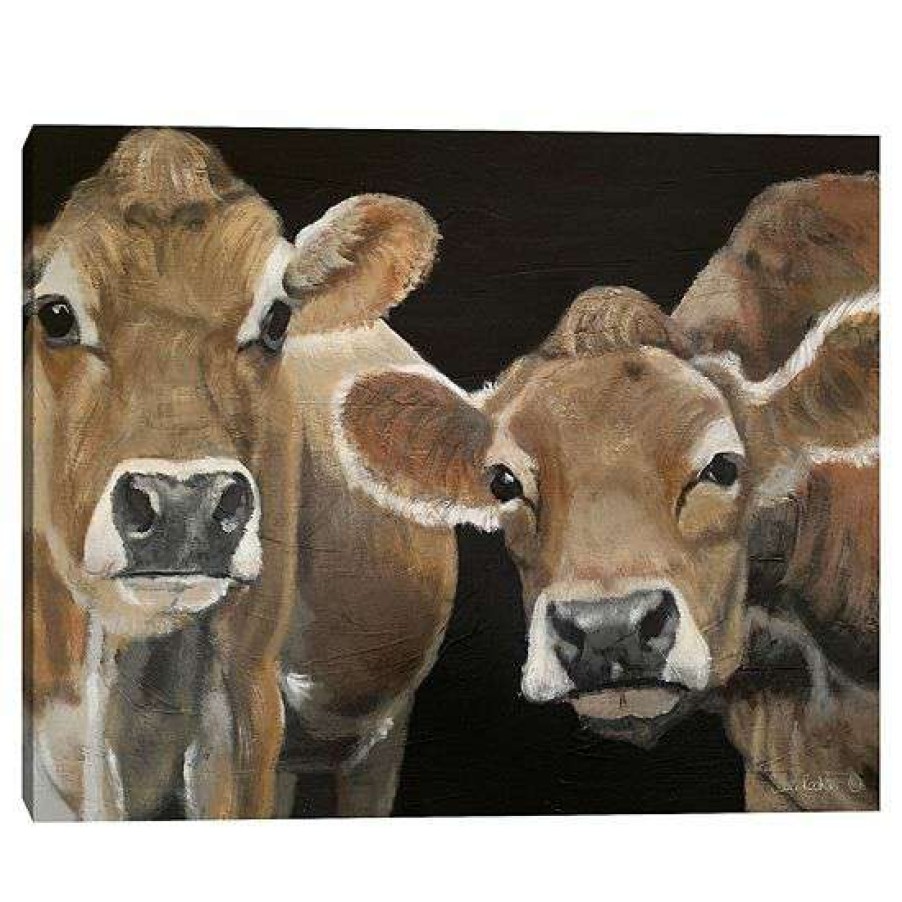 Home Decor * | Master Piece Hello There Cows Canvas Wall Art