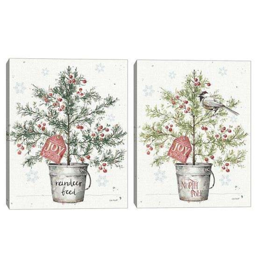 Home Decor * | Master Piece A Christmas Weekend Iii & Greenery Iii Wall Decor