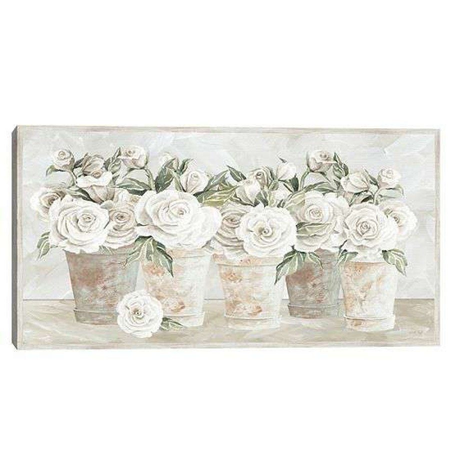 Home Decor * | Master Piece Potted Roses Framed Wall Art