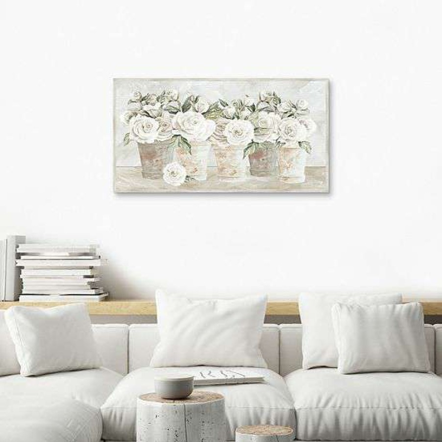 Home Decor * | Master Piece Potted Roses Framed Wall Art