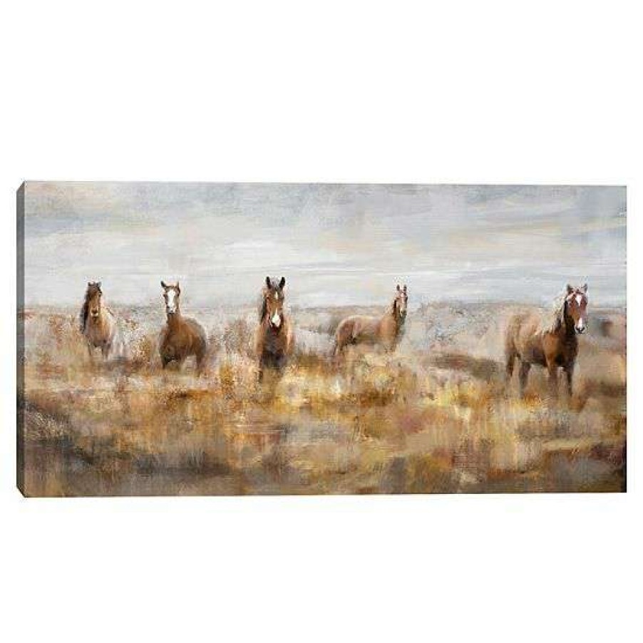 Home Decor * | Master Piece Morning Herd Horse Canvas Wall Art