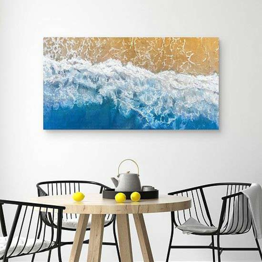 Home Decor * | Master Piece Tidal Blues Canvas Wall Art By Studio Arts