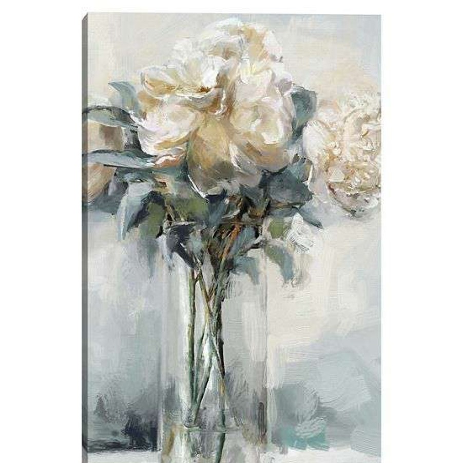 Home Decor * | Master Piece Precious Peonies I Crop Canvas Wall Art