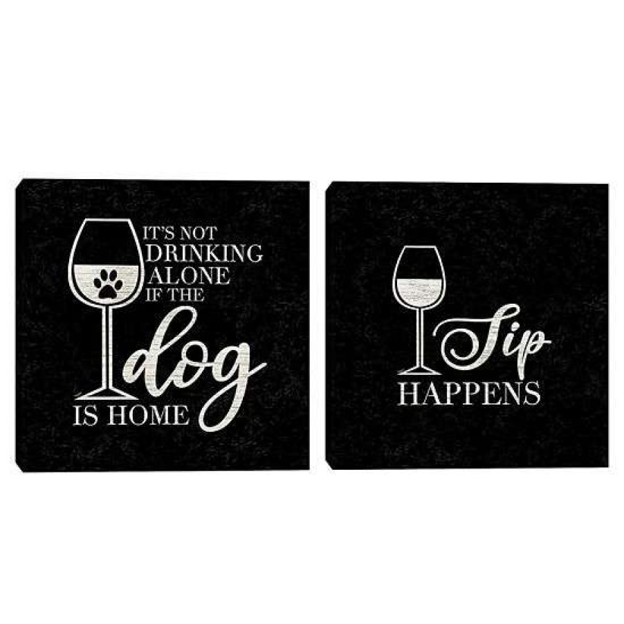 Home Decor * | Master Piece Wine Humor I & Iii Canvas Wall Art 2-Piece Set