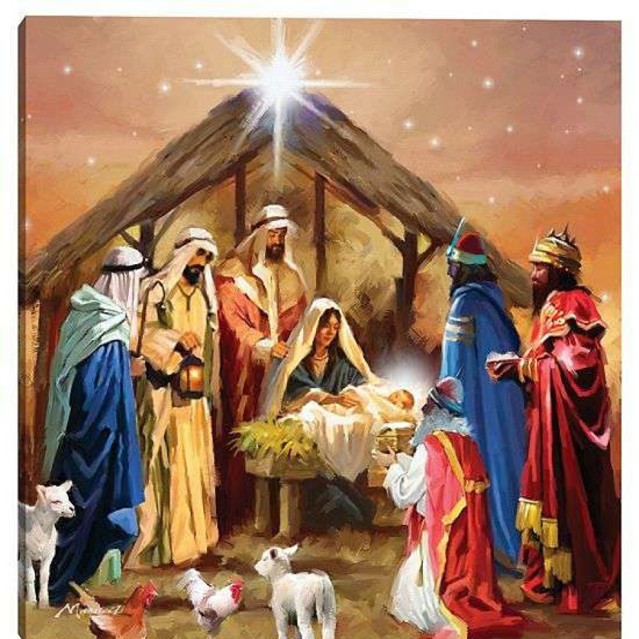 Home Decor * | Master Piece Nativity 1 Canvas Wall Art